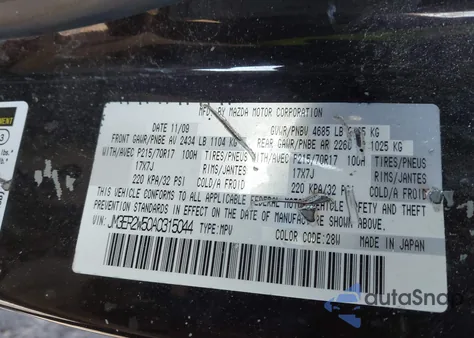 2010 Mazda Cx-7 I Sport z USA, uszkodzony, nr VIN JM3ER2W50A0315044